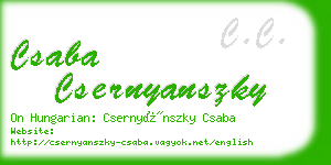 csaba csernyanszky business card